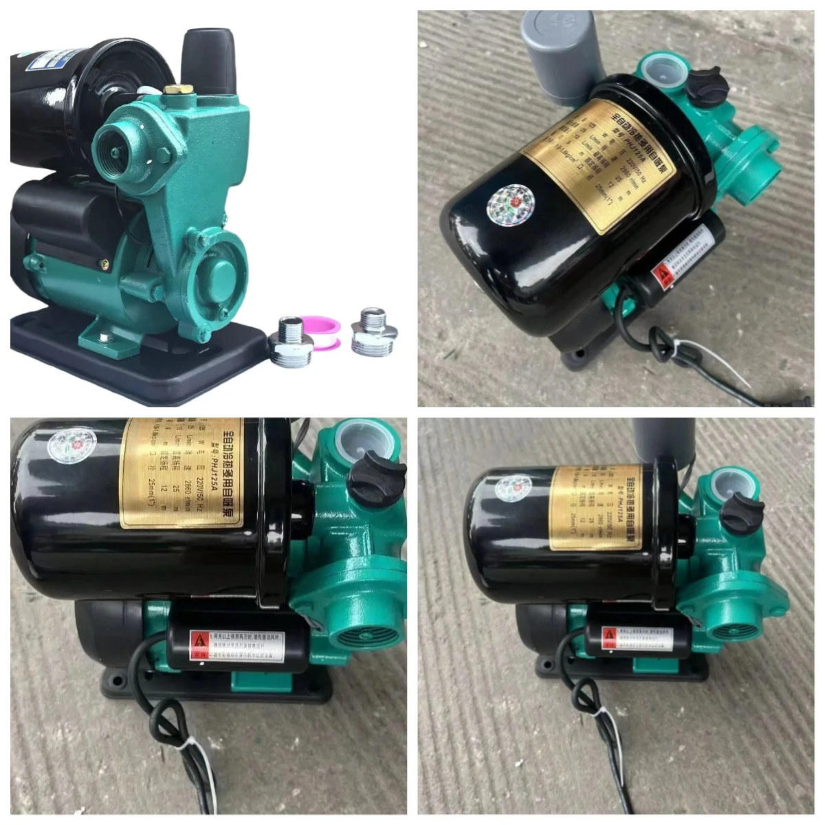 Electric Self-Priming Pump 220V Hot/Cold Water Solar Circulation Silent Pipeline Booster for Water Supply System for Household