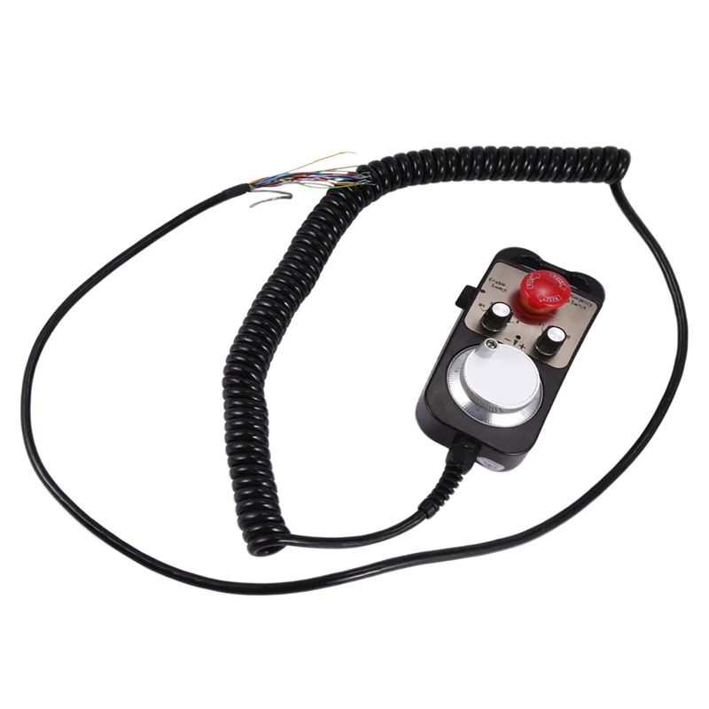 A72U 4X Universal Cnc 4 Axis Mpg Pendant Hand Wheel 100 Pulse 5V & Emergency Stop Cnc Router Handwheel 4Axis Type