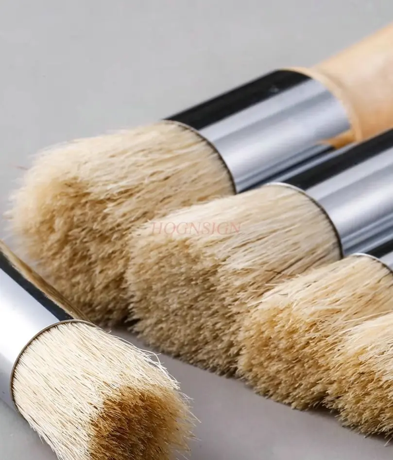 7 قطع من فرشاة الرسم الزيتي بيجي ماني، فرشاة ذات شعيرات صلبة، فرشاة ألوان مائية من الأكريليك مرسومة يدويًا، مجموعة فرش برأس مسطح