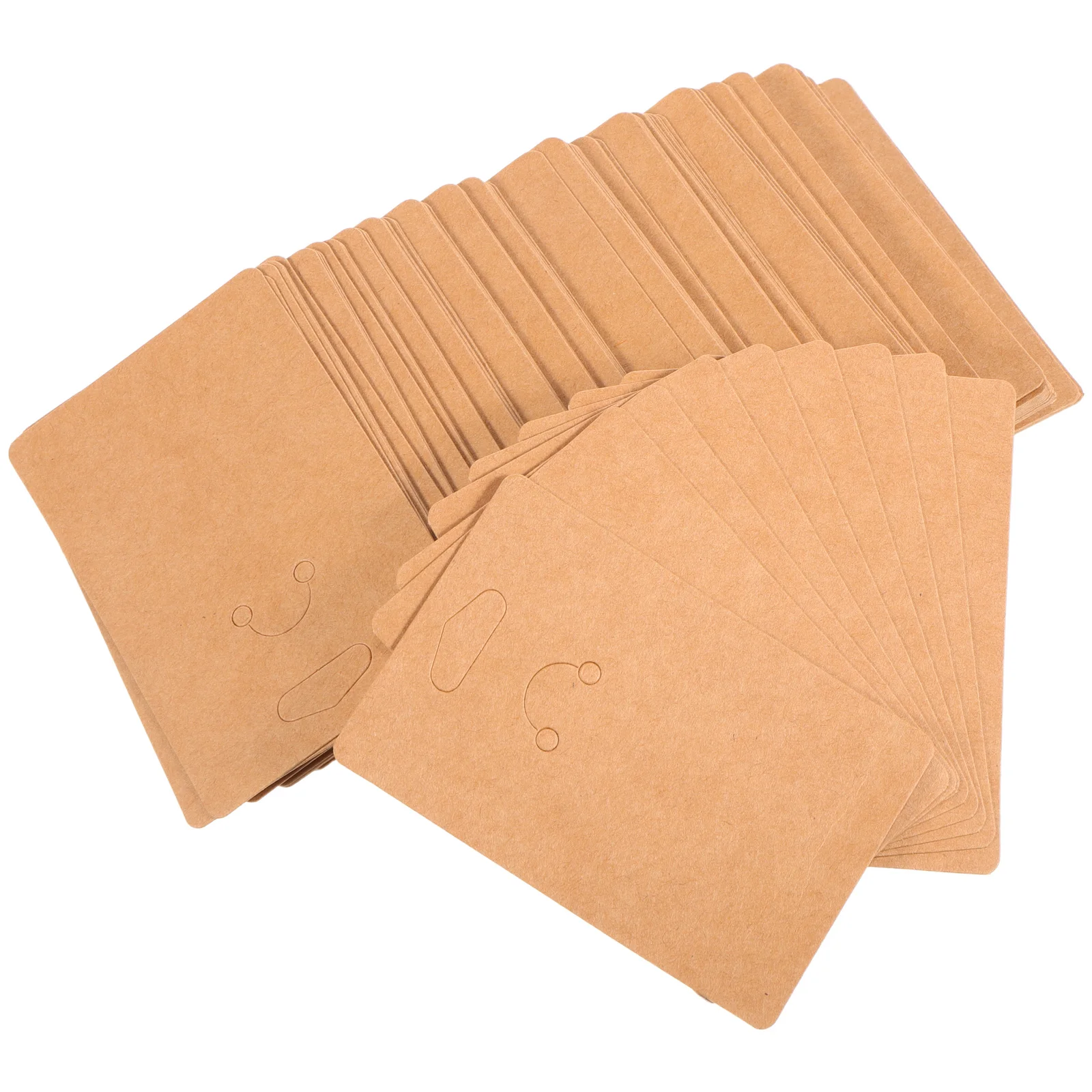 

100 Pcs Keychain Display Card Jewelry Holder Paper Accessories Blanks Kraft Packaging Brown Cards