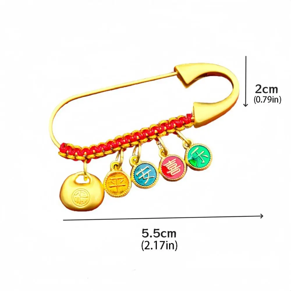 Broche zodiaque année cheval, pendentif en or, meilleurs vœux, ornements plaqués sable, Style chinois, cadeau d'un an, broche gardien