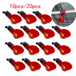 10/20 Pcs Hot New Quail Automatic Fowl Bowl Chicken Hen Poultry Water Drinking Cups Plastic Automatic Drinker Plastic