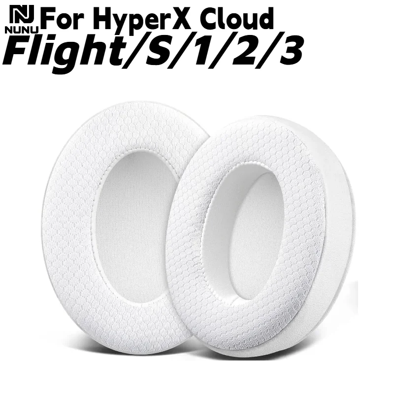 Ersatz-Ohrpolster aus Mesh und Proteinleder mit bedrucktem Muster für HyperX Cloud Flight/S/1/2/3 Headsets, Ersatzteile für Ohrmuscheln