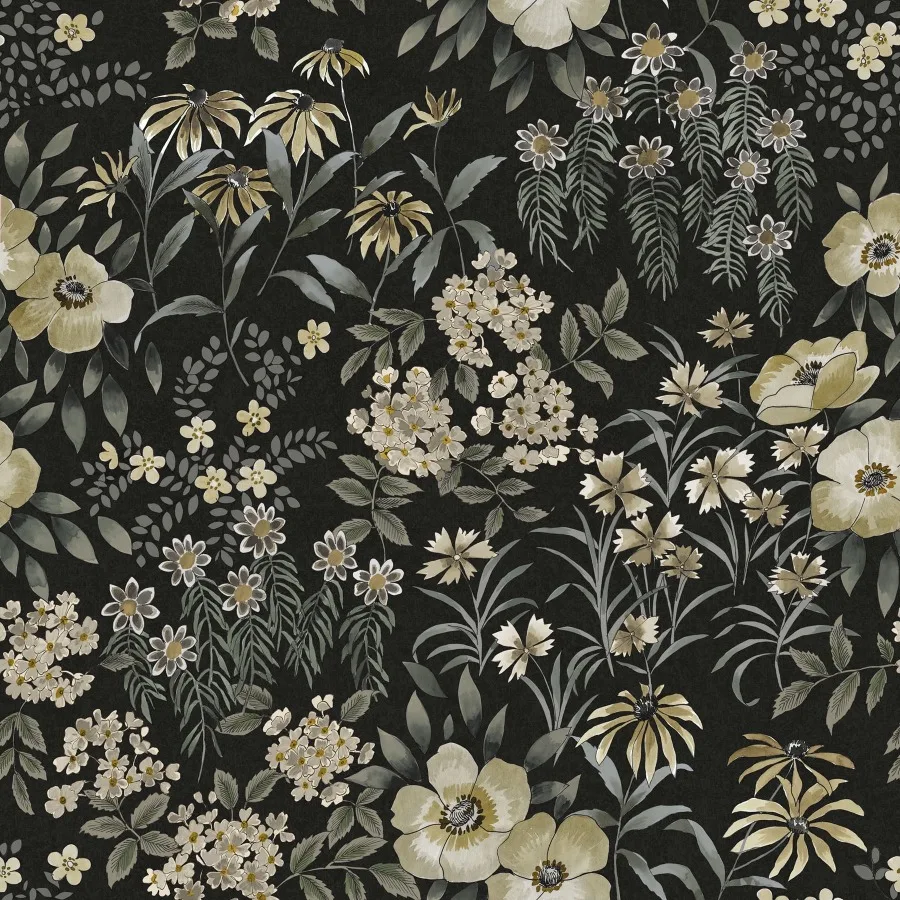 

Black Pearson Floral Peel and Stick Wallpaper 30.75 Sq. ft 1 count
