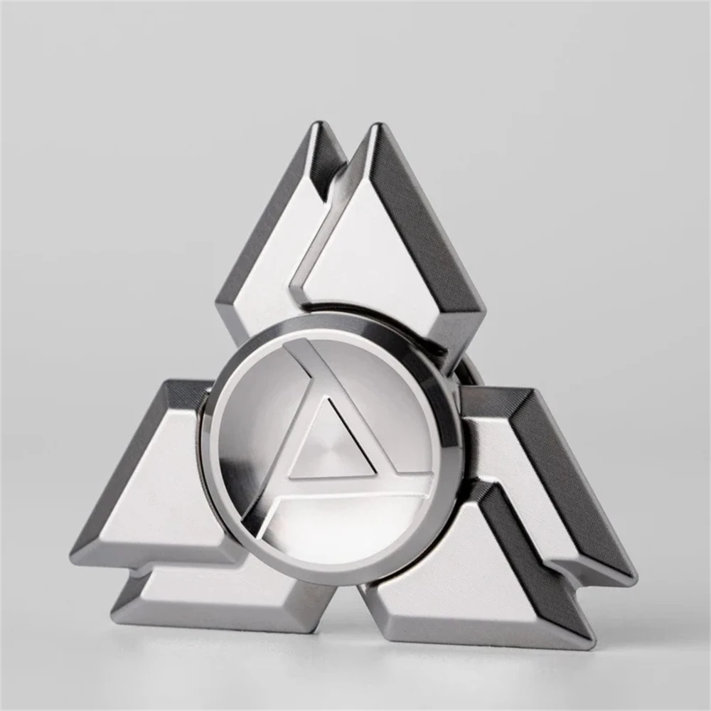 Flowing Light Stainless Steel EDC Fidget Spinner Metal Anti Stress Toys Fidget Slider ADHD Anxiety Relief Sensory Focus Toys