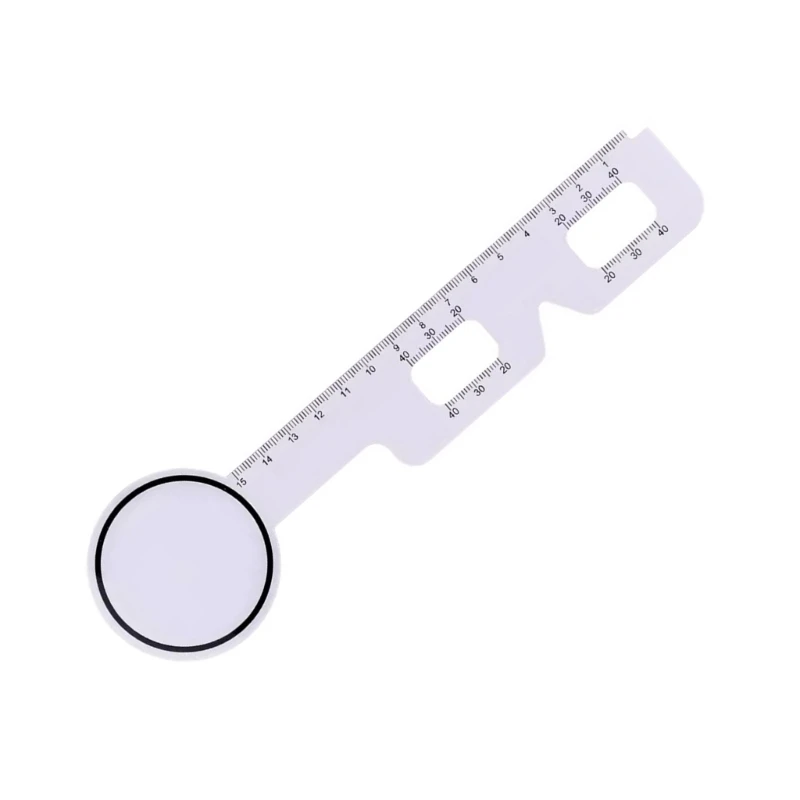 Gráfico ocular lado para exame acuidade visual Gráfico ocular bolso PD Ruler Eye Occluder (14 polegadas do