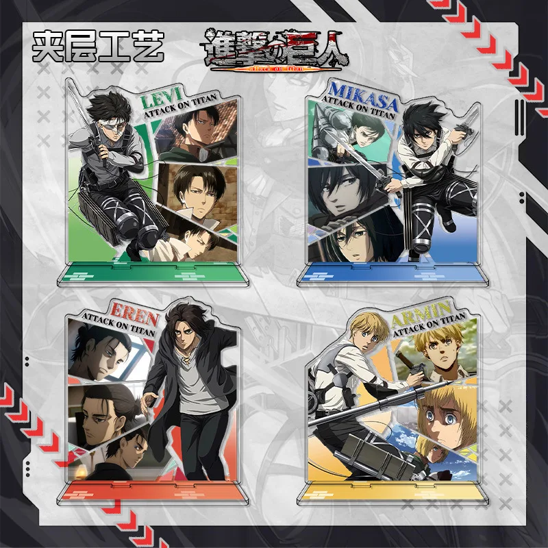 

Акриловая подставка «Атака Титанов» Levi Ackerman Mikasa Ackerman Armin Arlert, товары в стиле аниме, оптовая продажа, серия 301, экшн-фигурка