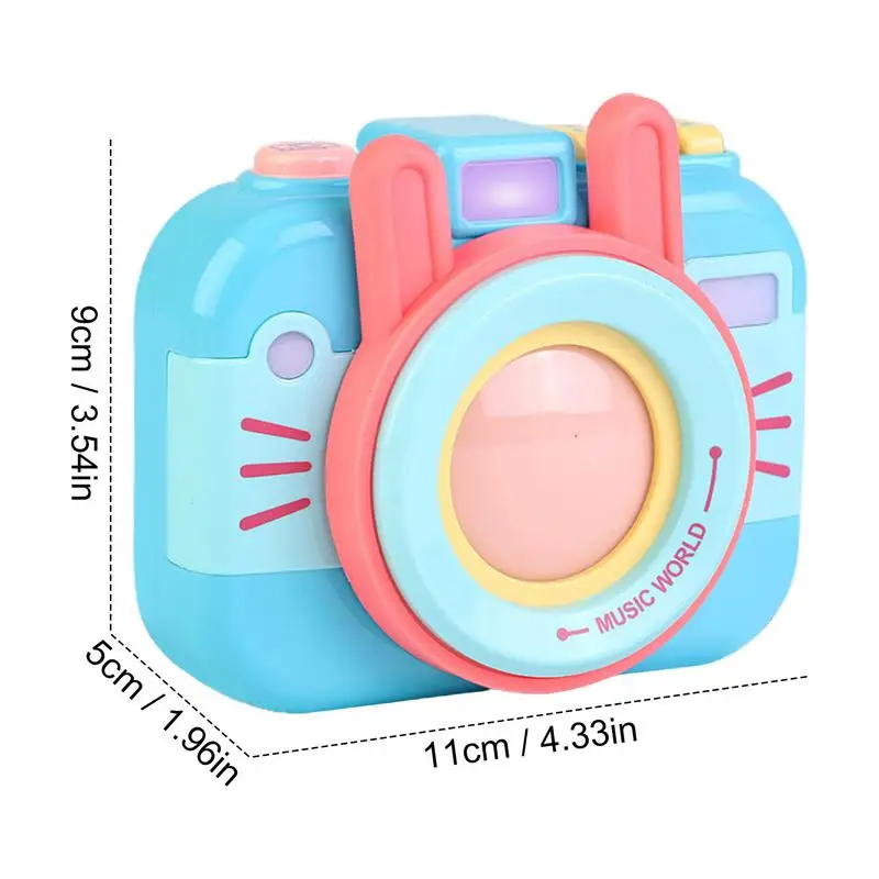 Fotocamera giocattolo Cartoon Fotocamera simulata creativa Dispositivo colorato per l'educazione precoce Fotocamera interattiva per bambini per bambini di 3 anni Promuovere