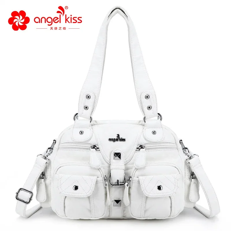 Angelkiss Women Handbags Satchel Top-handle Handbag PU Shoulder Bag Dumpling Pack Give Gifts Shoulder Bags Phone Money Pack