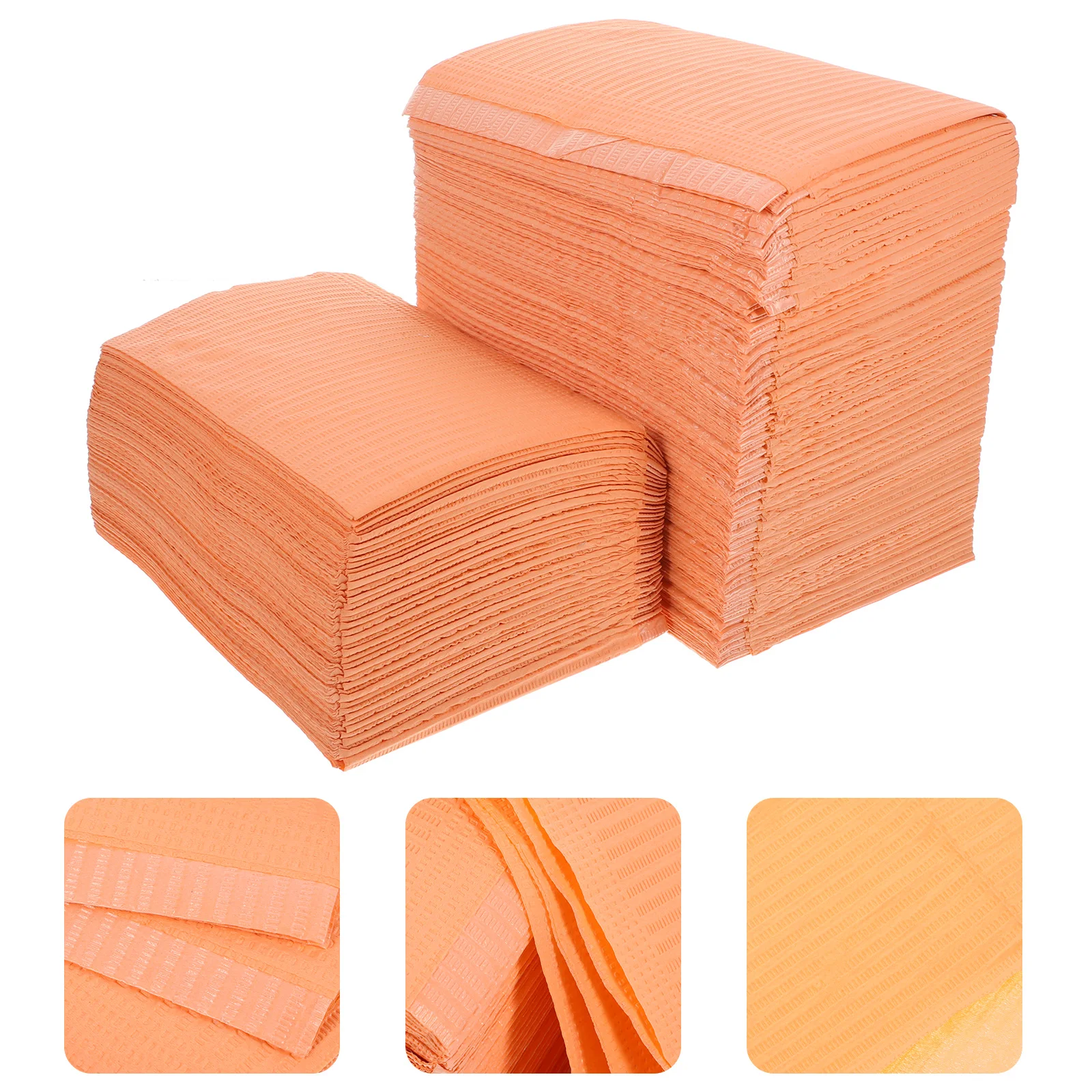 

125pcs Beauty Table Mat Nail Pad Disposable Manicure Paper Tablecloth Salon Supply Desk Mat Orange Color Water