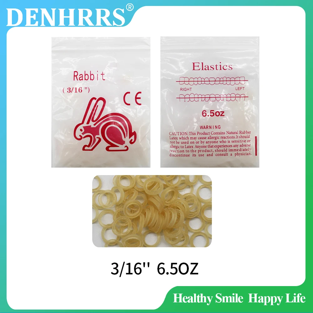 

10Packs 100Pcs/Packs Dental Orthodontic Elastic Rubber Bands 2.5/3.5/4.5/6.5OZ
