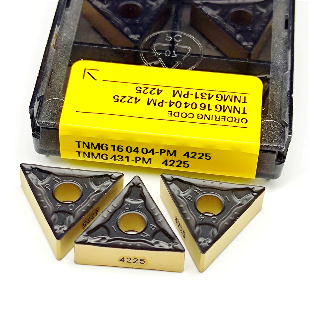 Herramienta de torneado externo TNMG160404 TNMG160408 TNMG160404R TNMG160404L PM4225, Corte CNC de carburo 100%, insertos TNMG 160404 160408