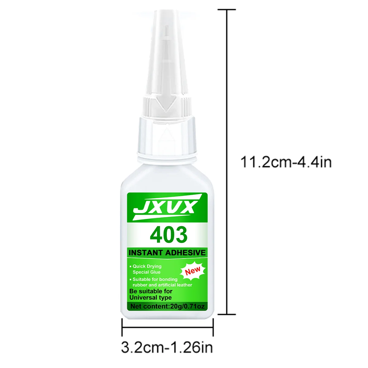 Brandneuer, verbesserter 403-Super-Cyanacrylat-Kleber, sofort trocknend in 5 Sekunden, wasserfestes, stabiles und vielseitiges Klebegerät