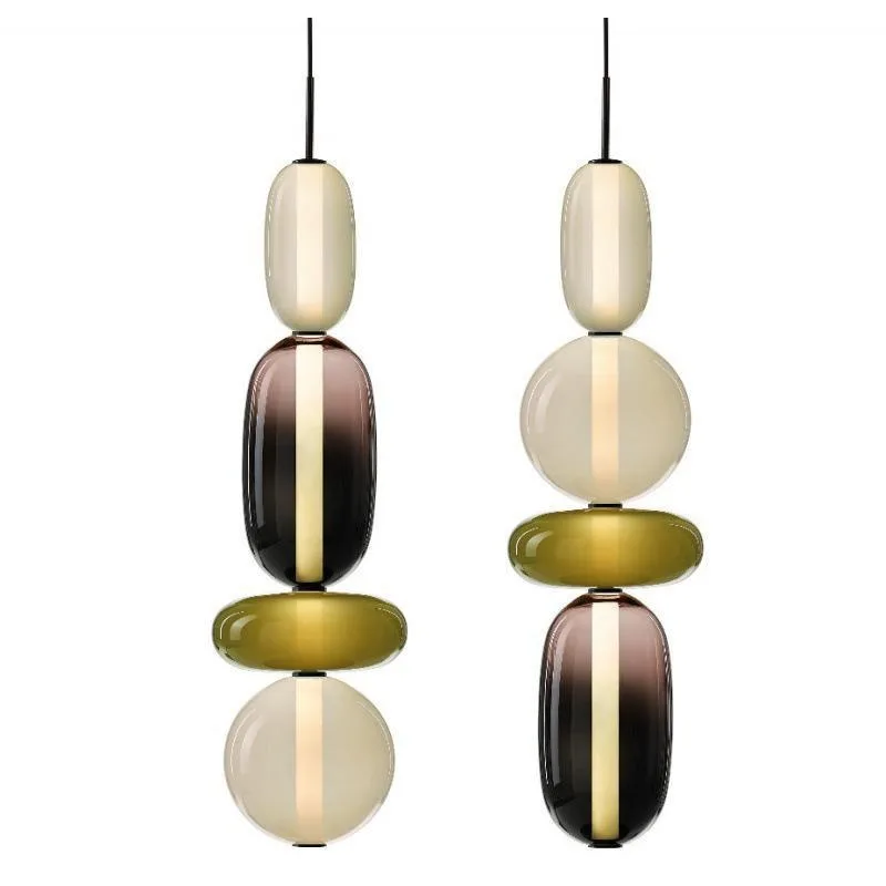 الإيطالية الحديثة الحلوى الزجاج قلادة ضوء أنيق ل لوفت المعيشة غرفة الطعام المنزل إضاءة ديكوريّة مصباح السقف ضوء Led مصباح