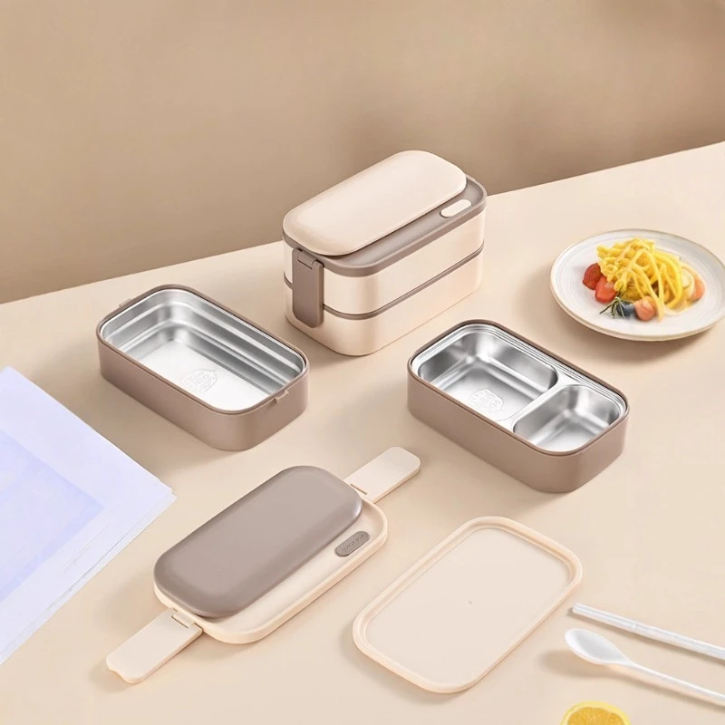 

Stainless Steel 304 Lunch Box with Sealing Lid - 3-Compartment Bento Box for Office&School,Thermal Insulated Meal Prep Container