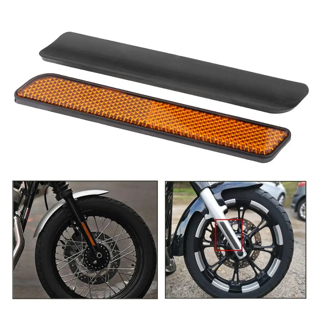 2 lot Plastic Front Fork Leg Reflector Mouldings for