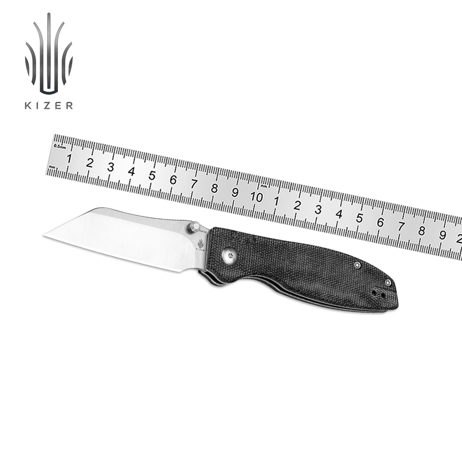 Kizer Pocket EDC Knife Cryptid V3657C1 2023 New Black Micarta Handle 154CM Steel Blade Outdoor Hunting Knife