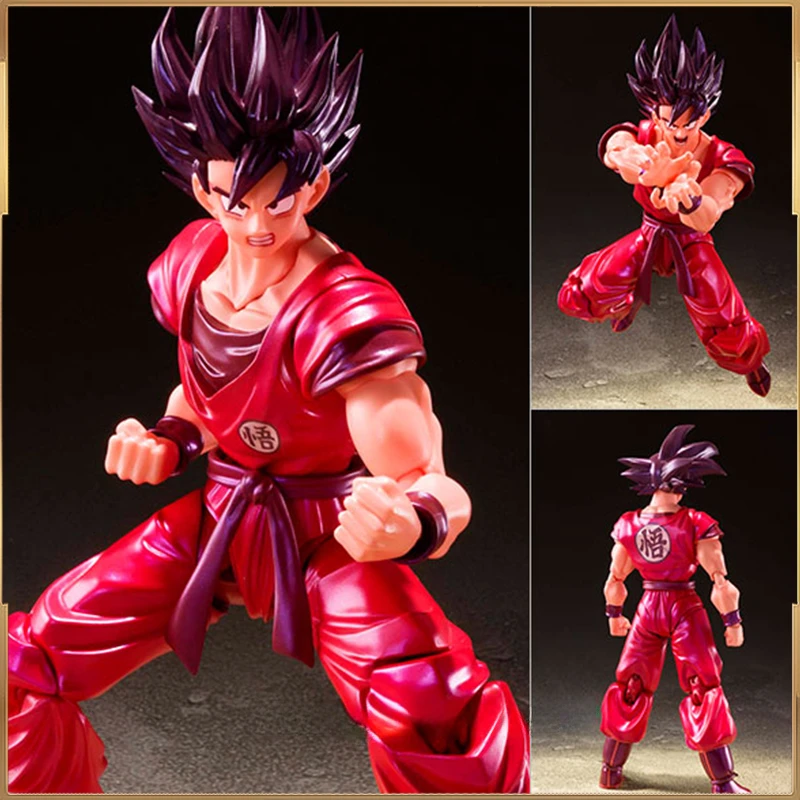 Figura De Acción Original De Dragon Ball Z Bandai S.H.Figuarts, Son Goku Kaio Ken SHF Son Goku, Modelo Coleccionable En Caja 2,0