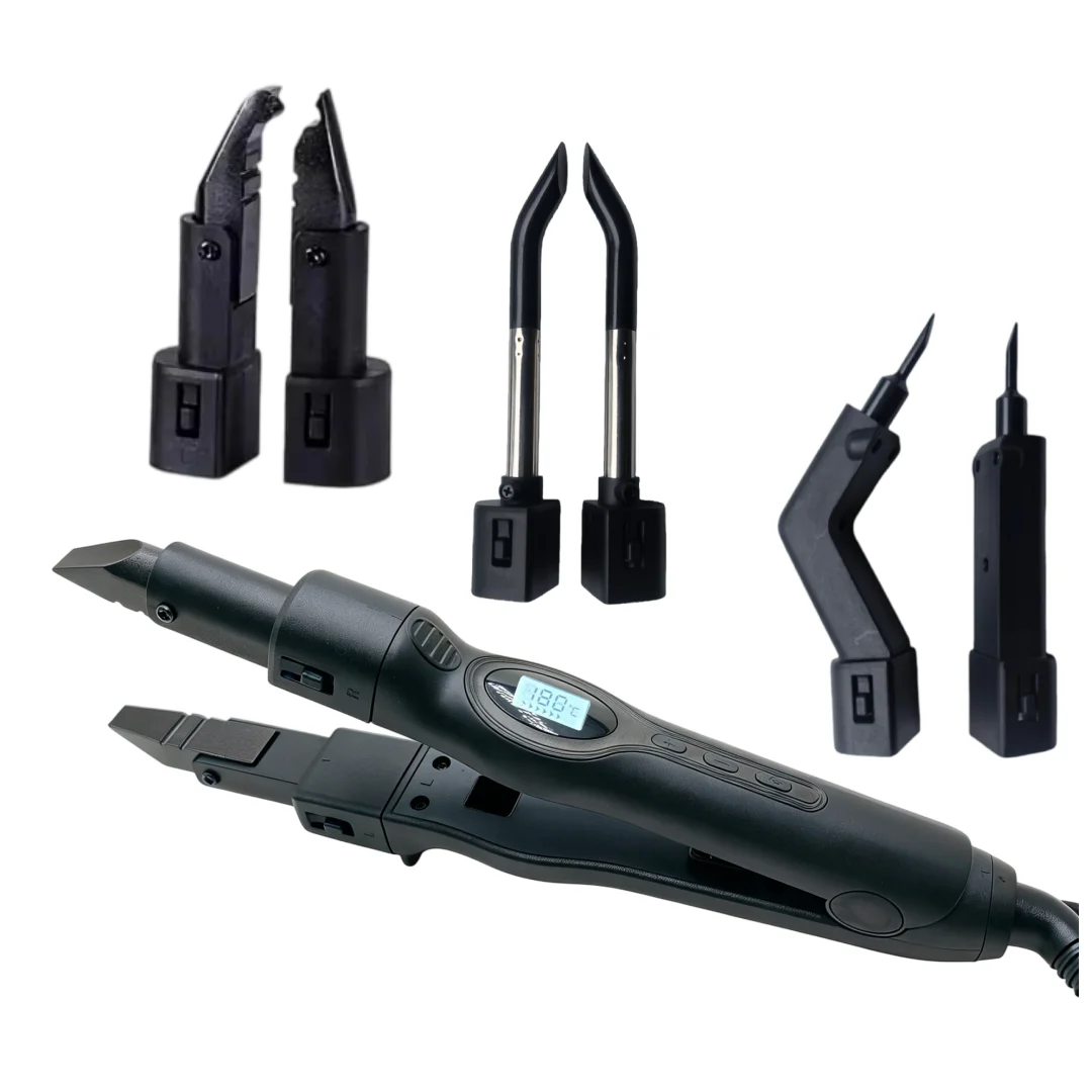 Hair Extension Iron Keratin Bonding Tool Fusion Heat Connector Machine Tip Convertible Fusion Heat Connector Hair Extension Tool