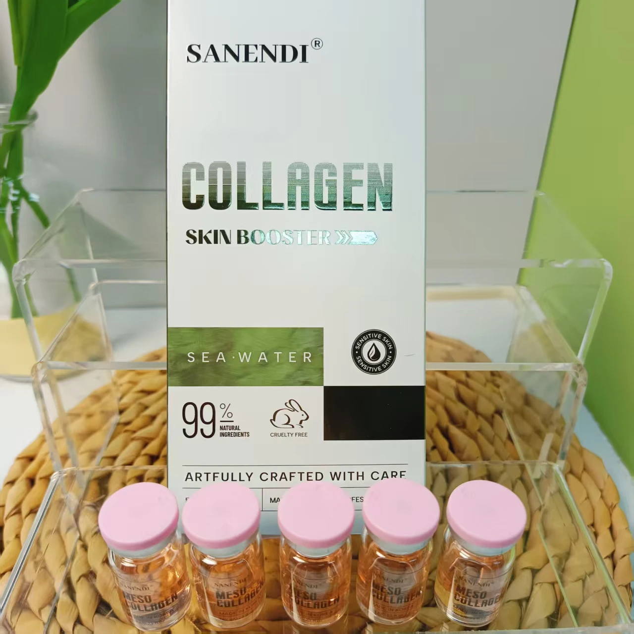 

South Korea Sanendi Skin Care Complex Essence COLLAGEN Moisturizing&Water Locking Facial Essence Set For All Skin Types 7mlx5