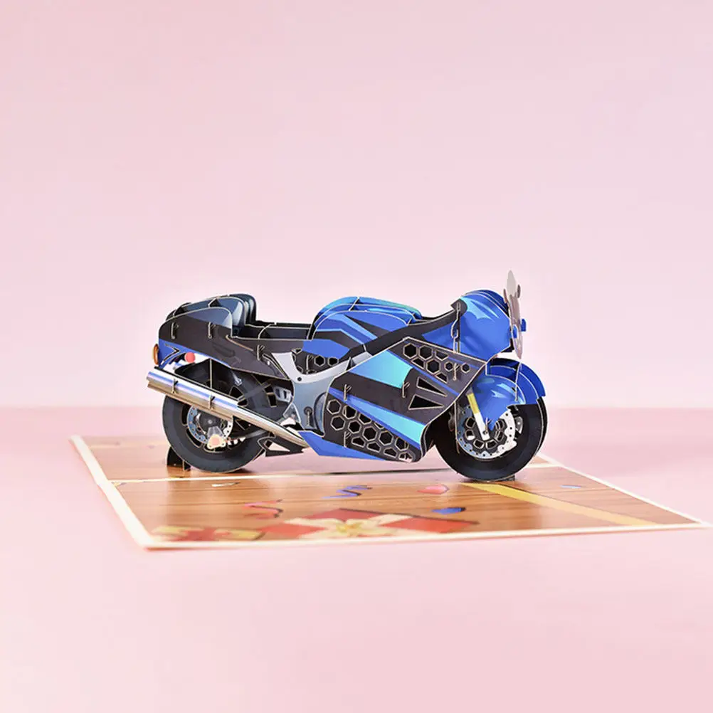 

Father's Day 3D Greeting Cards Lightweight Portable Blank Space to Write Blessings Unique Design Birthday Cards for Dad