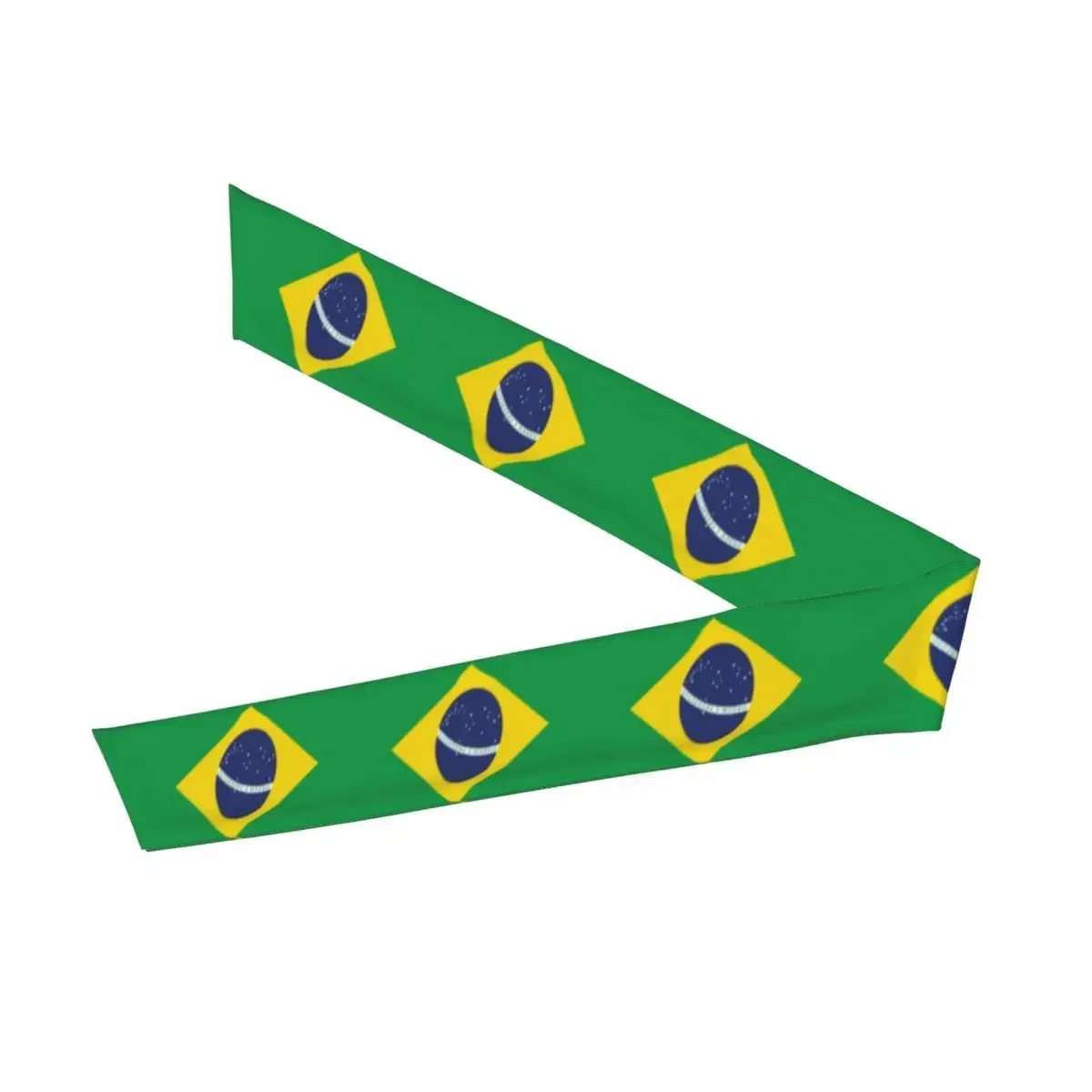 Custom Sports Headband Head Tie Brazil Flag Bandana Sweatbands Yoga Tennis Headwrap For Adult