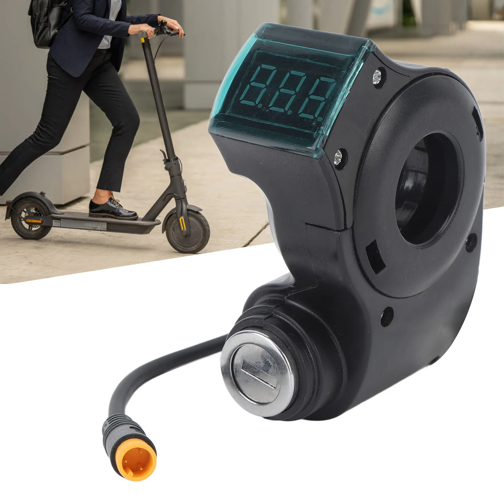 Scooter Battery Power Display Switch Secure and Reliable Electric Scooter Handlebar Switch Lock with 2 Keys for Replacement