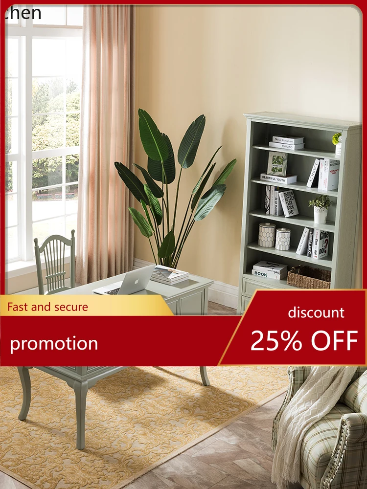 

ZML Pastoral Style Writing Desk Vintage Office Desk and Chair Set Desktop Work Computer Desk