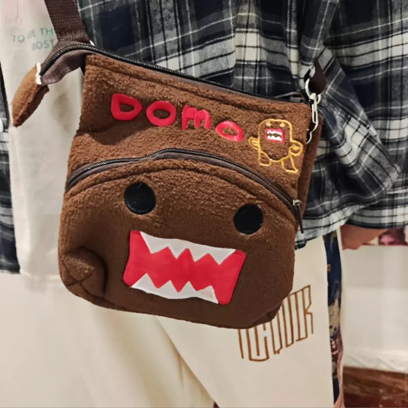 Domo Kun Crossbody Bags Double Layered Mini Small Shoulder Messenger Bags For Women Mobile Newspaper Make Up Bag Gifts 17*18cm