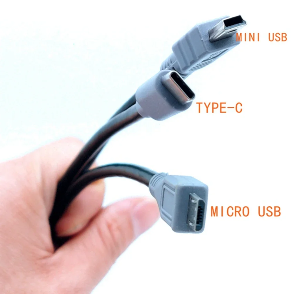 0.25M-1M 1pcs USB Type C 3.1 Male To Mini Micro USB 5 Pin B Plug Converter OTG Adapter Lead Data Cable for Mobile Macbook