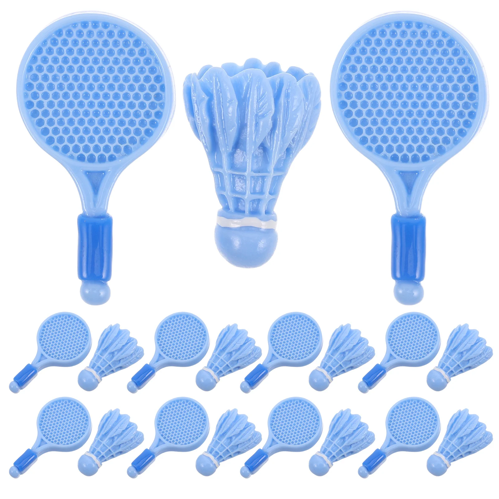 Accessoires de badminton, raquettes miniatures, volants, jeu amusant pour enfants, décoration de bureau et de maison, équipement de sport, 10 ensembles
