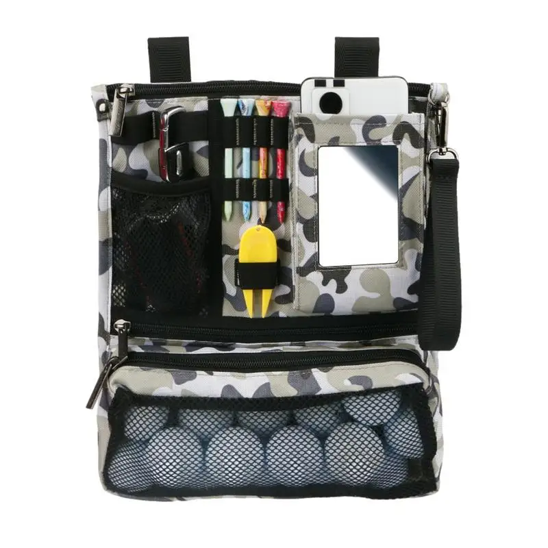 Golf Ball Bag Pouch Golf Mini Pouch Organizer Bag Zippered Valuables Bag Foldable Storage Bag Durable Multifunctional Golf bag