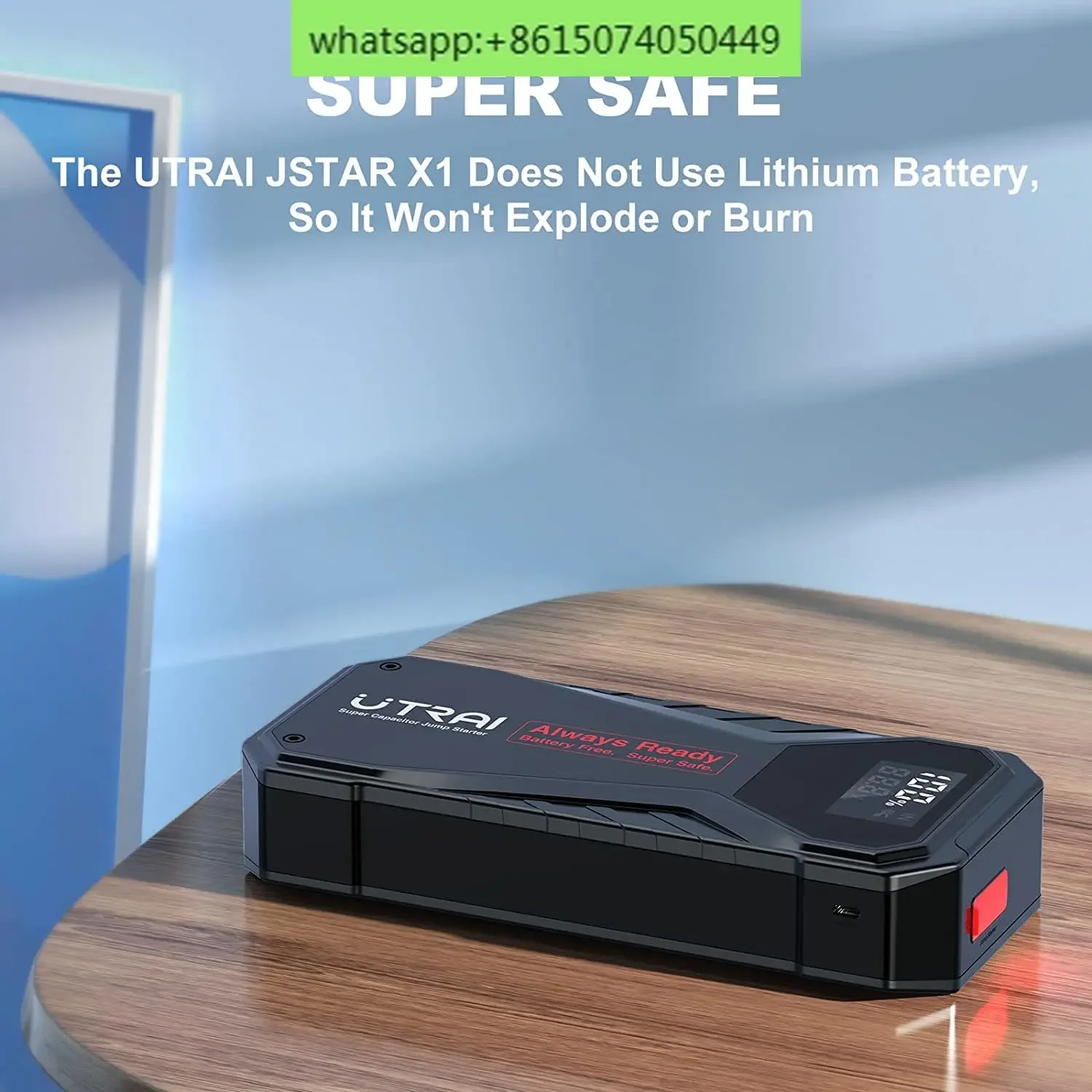 Latest Technology 1000A Super Capacitor Car Jump Starter Work Under -40 Degrees [No Battery] Inside the Booster  Utrai Brand