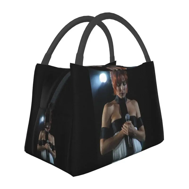 

Custom Sexy Mylene Farmer French Singer Songwriter And Actor Lunch Bag Women Thermal Cooler Insulated Lunch Box Office Travel