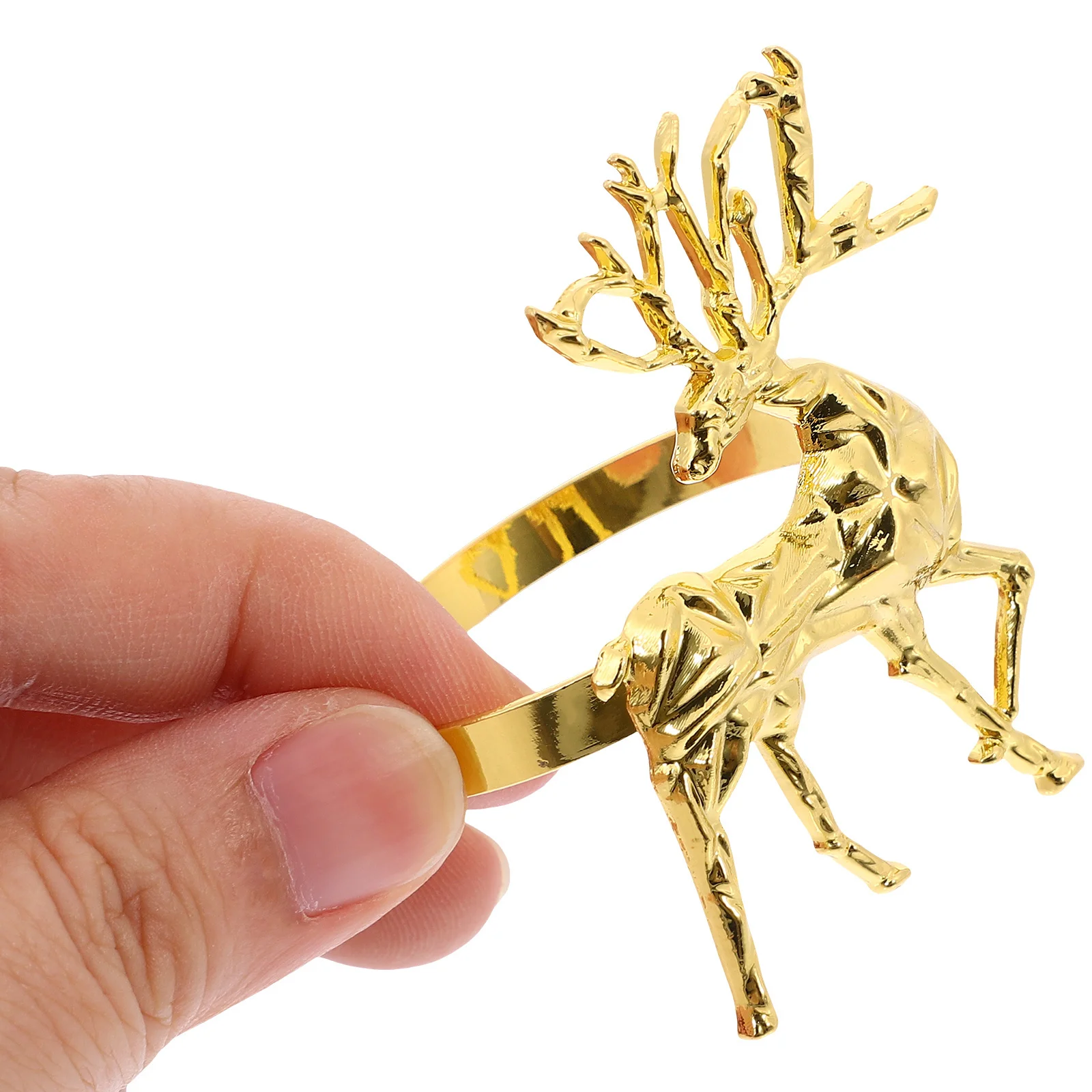 

6Pcs Reindeer Napkin Rings Christmas Party Napkin Holders Holiday Table Decor Dinner Banquet Decor Christmas Adornment