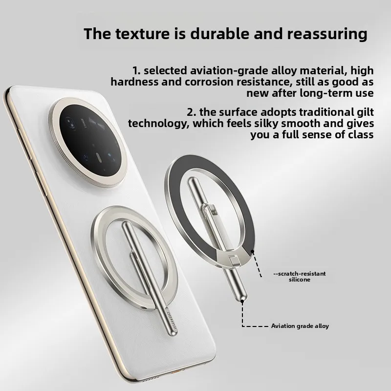 Magnetic mobile phone holder, multi-angle portable metal support frame