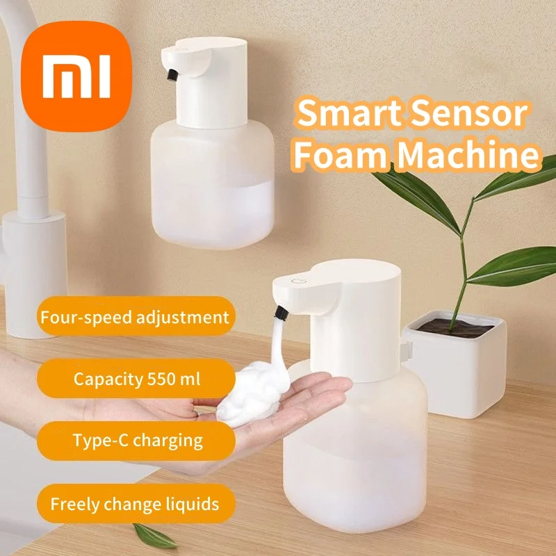 Xiaomi Liquid Soap Dispenser  Automatic Induction Foam Machine Wall Hanging 550ml Large Capacity Kitchen Bathroom Accessories