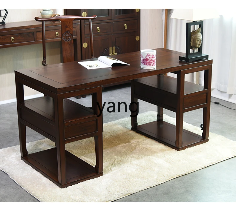 Lhh Chinese Old Elm Writing Desk Ming Style Desk Antique Calligraphy Table Full Solid Wood Household 4