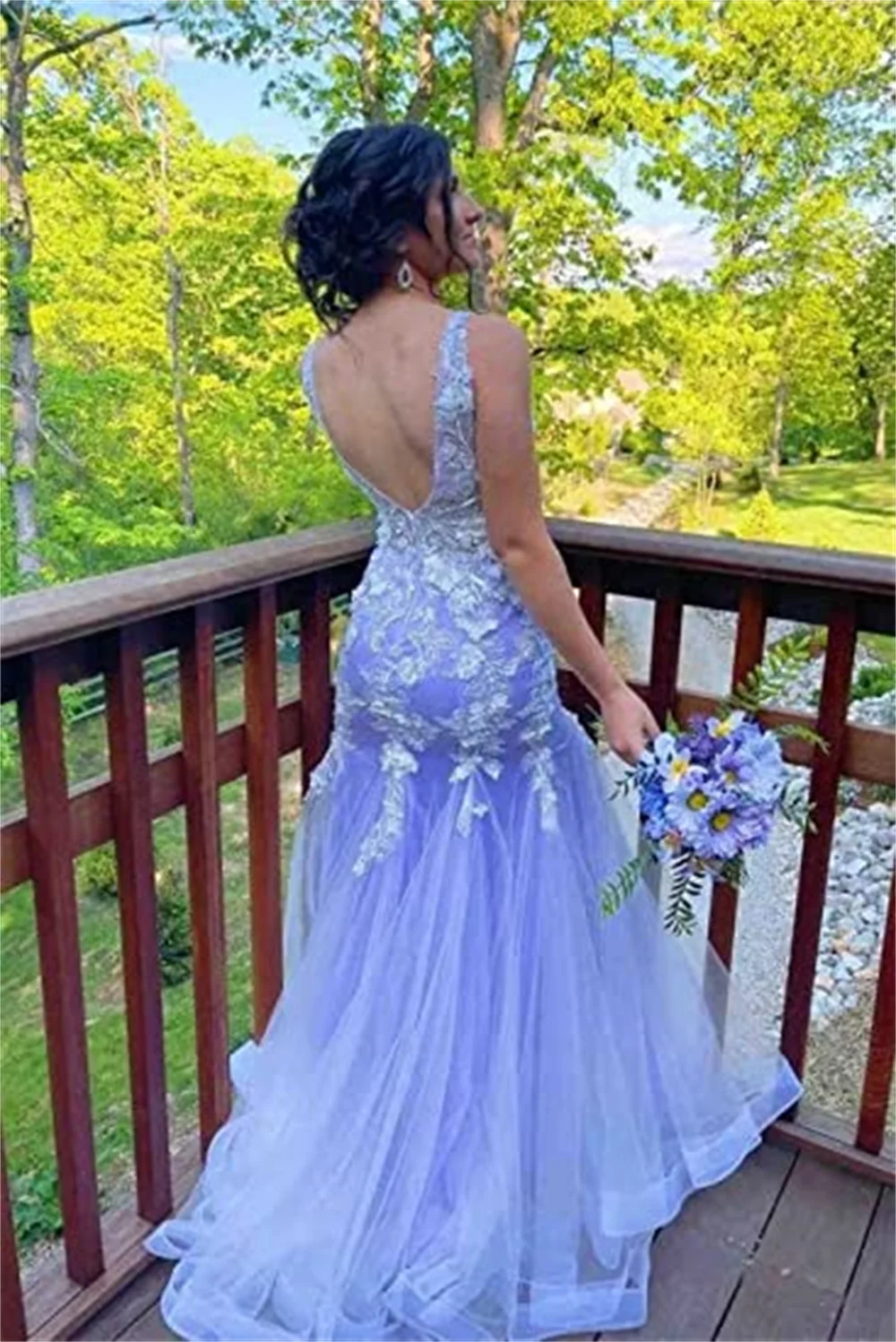 Vestidos formales De fiesta De noche para mujeres adolescentes, Vestidos De fiesta De Graduación De sirena con patrones De encaje Floral 3D blanco, 2023