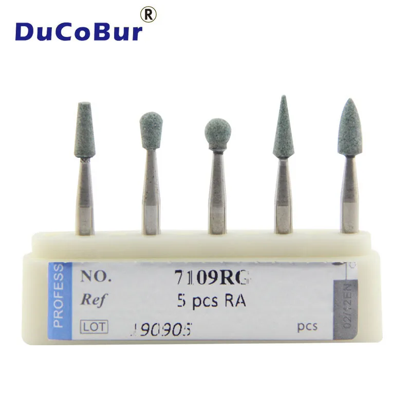 

5pcs/Set Dental RA Green Stone Burs Finish Ceramics Drill Bits For Finishing Composite Polish Polishing Kit Lab Dentistry Tool