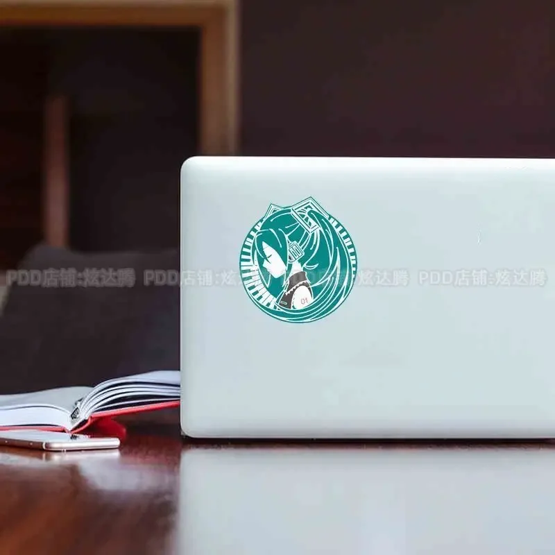Hatsune Miku Pattern Reflective Small Sticker Body Glass Electric Vehicle Personalized Decoration Sticker Computer Case Decal