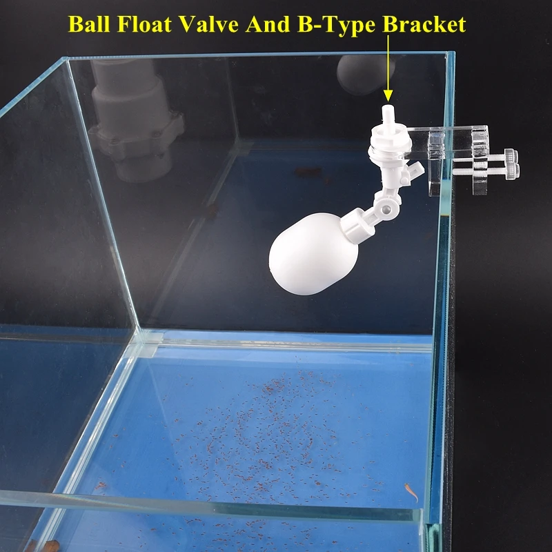 Automatyczny wspornik do uzupełniania wody akwarium wspornik do zawór kulowy z kulą pływającą akwakultury szklany uchwyt zaciskowy do akwarium