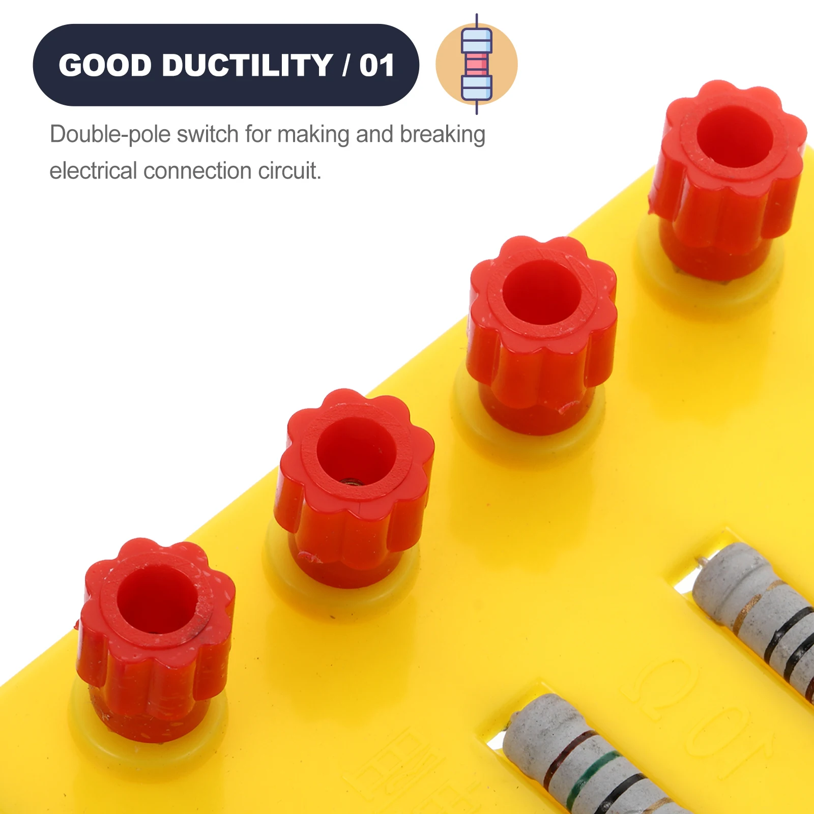 

2 Pcs Resistor Ring Electricity Practical Equipment Physics Teaching Plastic Child