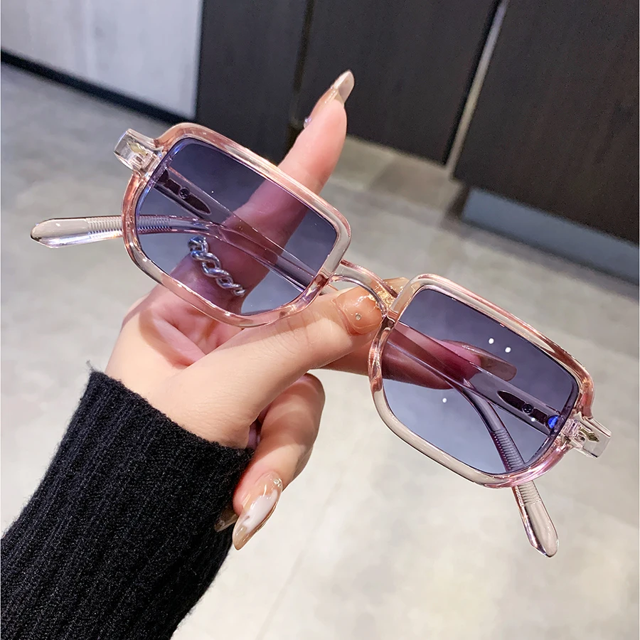1Pc Damen Mode Gläser Neue Stil Exquisite Trendy Kleine Quadratische Rahmen Y2K Musik Festival Trend Vielseitig Casual Geeignet für – Detail 2