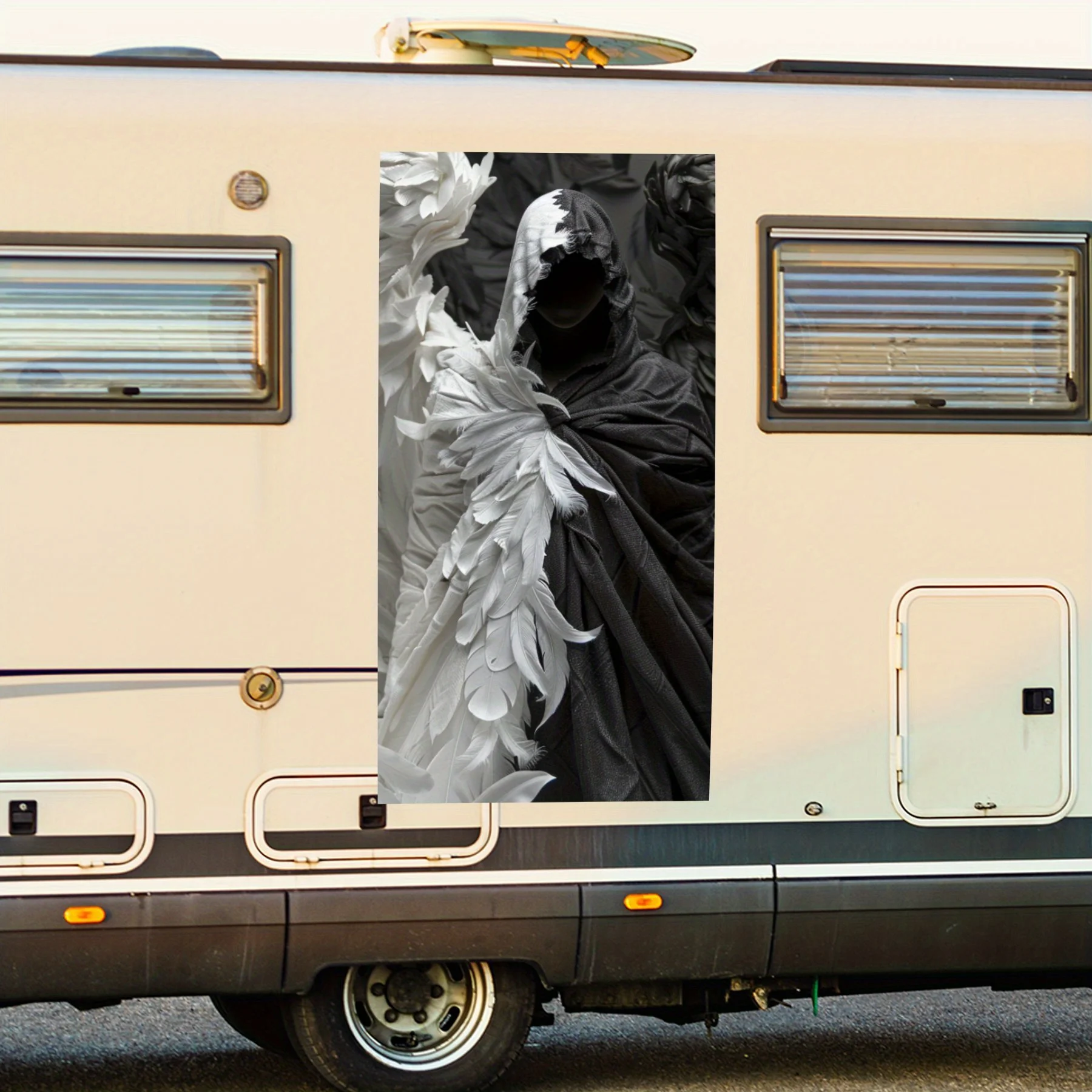 

Dual-Winged Mystic Vinyl Decal for motorhome car door, Waterproof Self-Adhesive Vinyl Stickers, Decoration Protection Automotive