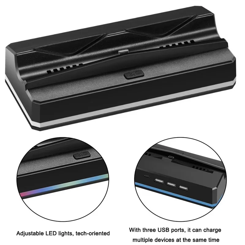For Switch 2 Charger Base Stand With RGB Light-Charging Dock And Radiator For Switch 2 Host Game Console Accessories