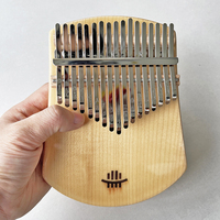Hluru 17 Key Rosewood Board Kalimba Solid Wood Thumb Piano Sapele Finger Piano Flatboard Mbira for Beginners