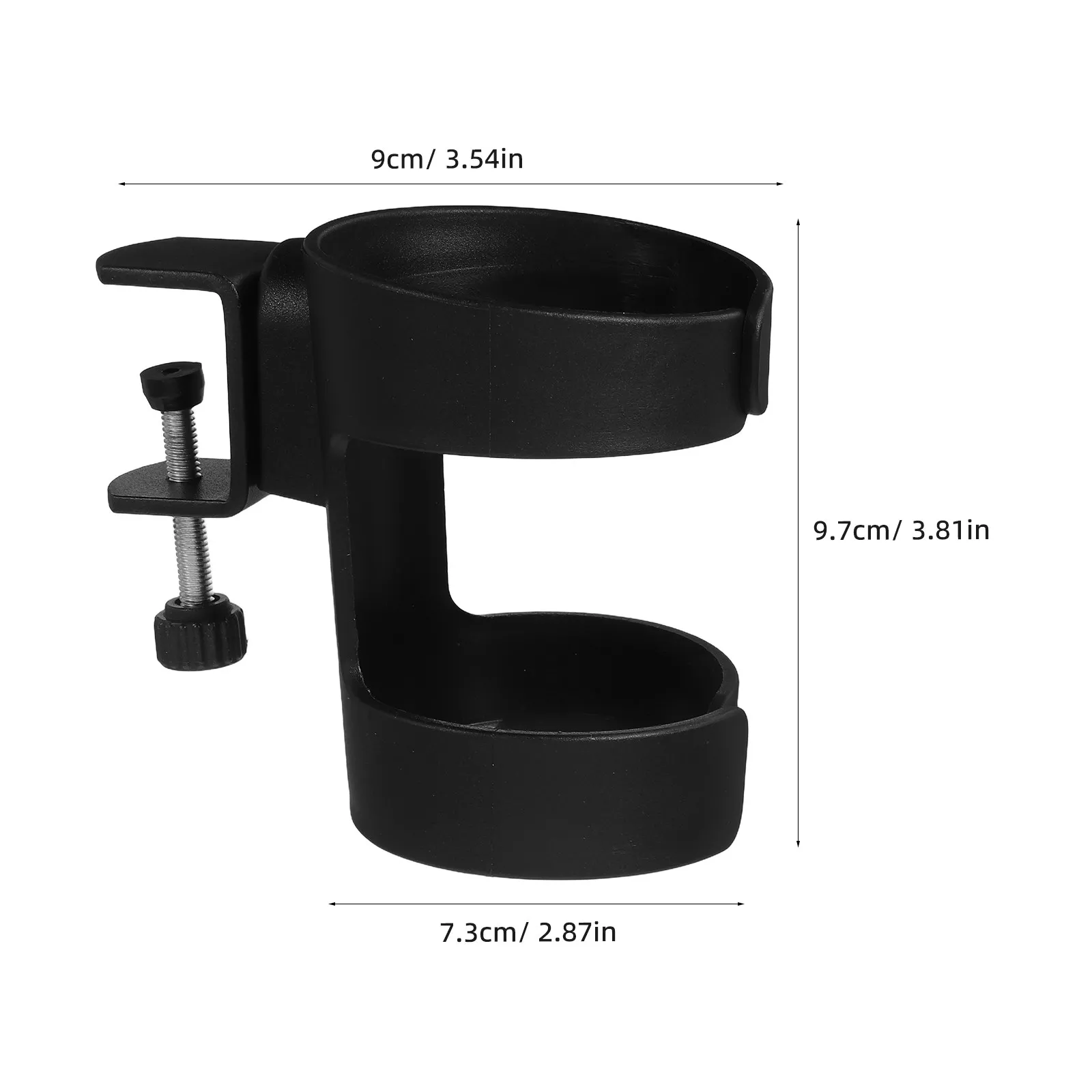Adjustable Clamp-on Desk Cup Holder Universal Design Secure Mug Bottle Drink Container Holder Table Edge Organizer