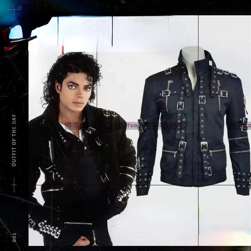 マイケル・ジャクソン ナイロンジャケット Sサイズ ブラック Rare Mj Michael Jackson Black Cotton Elastic Slim Bad Jacket