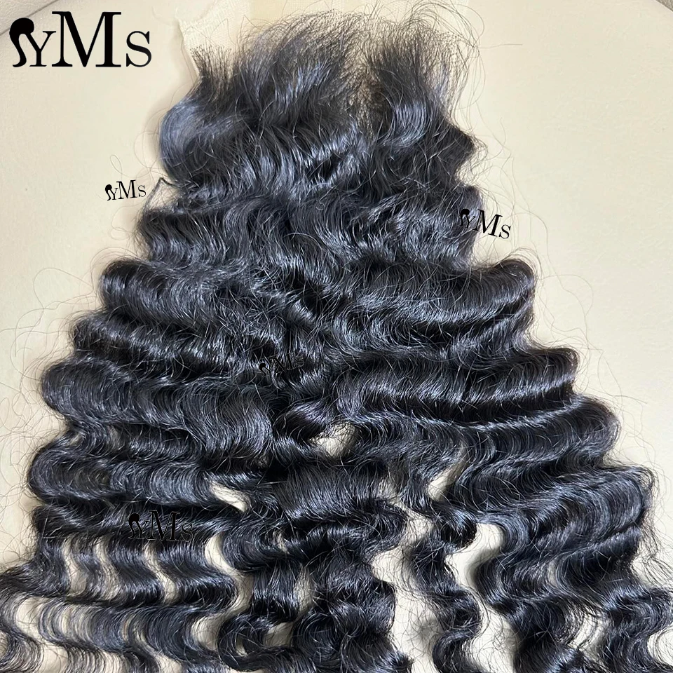 YMS 3C4A Burma Goddess Curly Real HD Lace Closure Only 4x4 5x5 6x6 Real HD Transparent Lace Closure Burmese Human Hair For Women